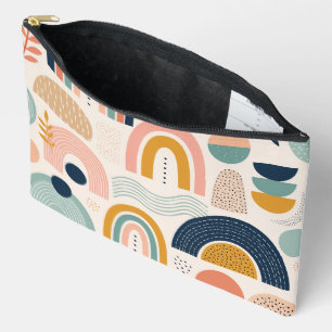 Pastel Prism Arc Abstract Surface Pattern Accessory Pouch