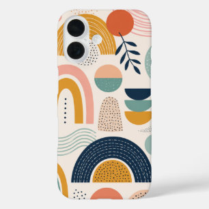 Pastel Prism Arc Abstract Surface Pattern iPhone 16 Case