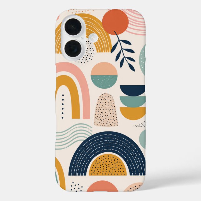 Pastel Prism Arc Abstract Surface Pattern Case-Mate iPhone Case (Back)