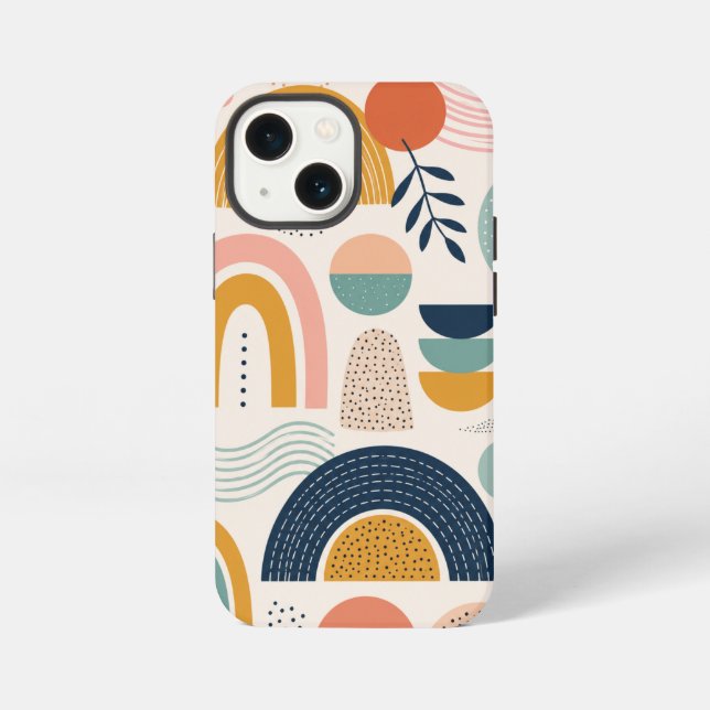 Pastel Prism Arc Abstract Surface Pattern iPhone Case (Back)