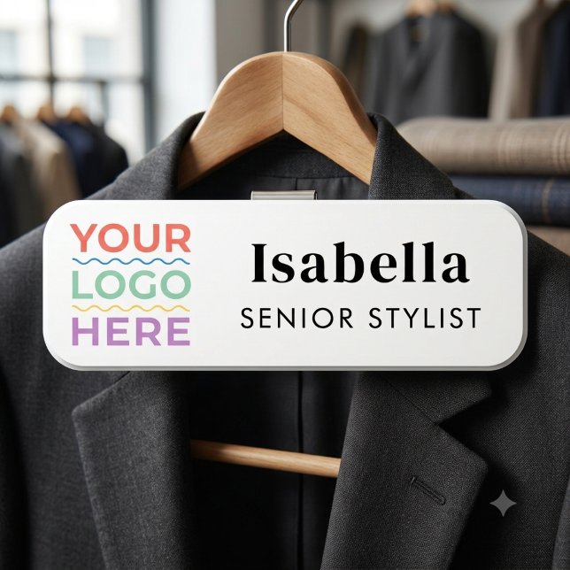 Pastel Professional Modern Serif Clean Name Tag (Creator Uploaded)