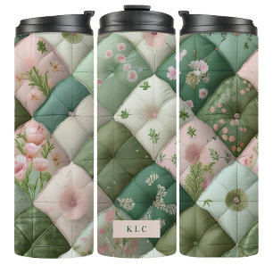 Pastel Puffy Quilt Coffee Travel Tumbler