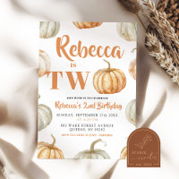 Pastel Pumpkin Fall Gender Neutral 2nd Birthday