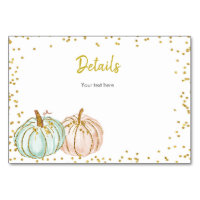 Pastel Pumpkin Gender Reveal Accommodation Detail
