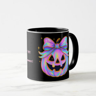 Pastel Pumpkin & Ghost Halloween Mug
