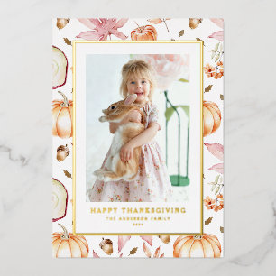 Pastel Pumpkins and Apples Thanksgiving Photo
