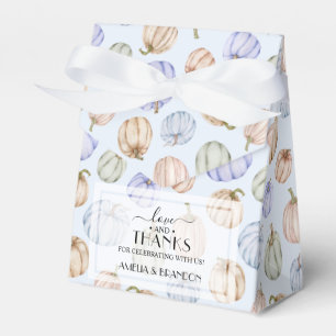 Pastel Pumpkins Blue Boy Baby Shower Favour Box