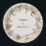Pastel Pumpkins Fall Paper Plate<br><div class="desc">Pastel pumpkins in white,  green,  lavender and tan border these paper plates in 2 sizes. Great for weddings,  bridal showers,  birthdays or any occasion. MATCHING items in our store.</div>