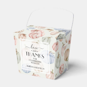 Pastel Pumpkins Neutral Baby Shower Favour Box