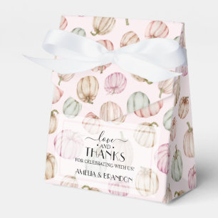 Pastel Pumpkins Pink Girl Baby Shower Favour Box