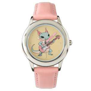 Pastel Punk Rock Axolotl Guitar Player Soft Grunge Watch