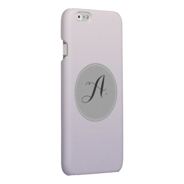 Pastel Purple Alphabet. A. iPhone Case (Back Right)