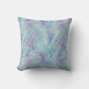 Pastel Purple and Blue Abstract Cushion