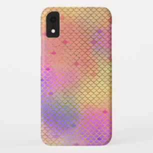 Pastel Purple and Orange Mermaid Scales Pattern Case-Mate iPhone Case