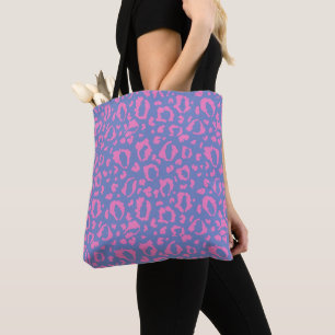 Pastel Purple And Pink Leopard Print Pattern Tote Bag