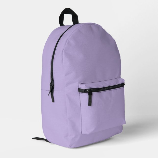 Pastel Purple Backpack with Custom Print Sew  (Back Corner Left)