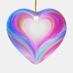 Pastel Purple + Blue on a Beautiful Valentine Tree Ceramic Tree Decoration