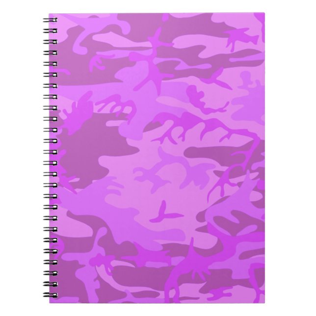 Pastel Purple Camouflage Pattern Notebook (Front)