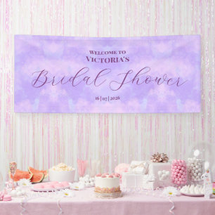 Pastel Purple Clouds Lilac Bridal Shower Banner