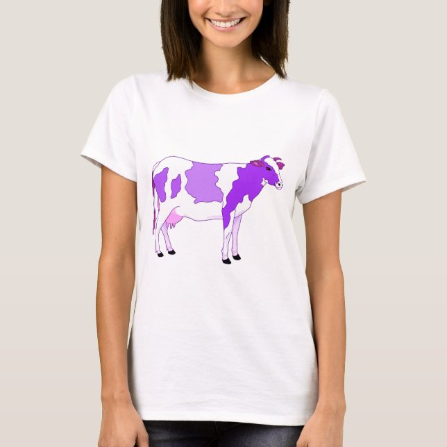 Pastel Purple Cow T-Shirt (Front)