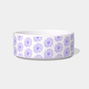 Pastel Purple Daisy Flower Print, Hippie Floral Bowl