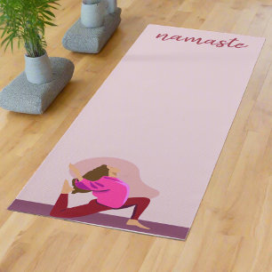 Pastel Purple Feminine Girly Poses Yogi Namaste  Yoga Mat