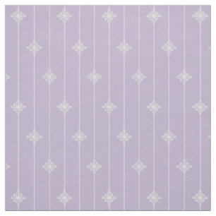 Pastel Purple Geometric Floral Pattern Fabric