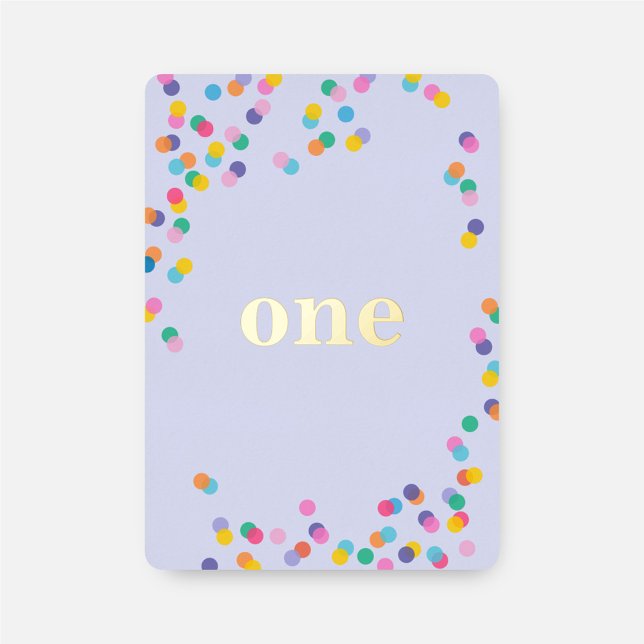 Pastel Purple Girl First Birthday Confetti Gold Fo (Creator Uploaded)