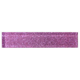 Pastel purple glitter nameplate
