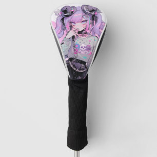 Pastel Purple Gothic Lolita Anime Girl Golf Head Cover