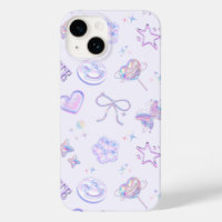 Pastel Purple Holographic Y2K Kitsch Jelly Pattern