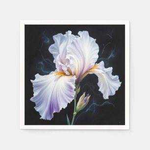 Pastel Purple Iris Blossom Napkin