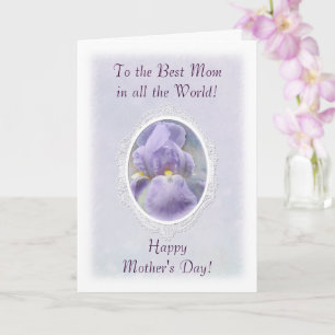 Pastel Purple Iris Mother's Day Card