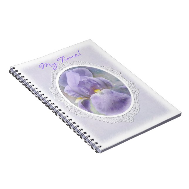 Pastel Purple Iris Notebook (Right Side)