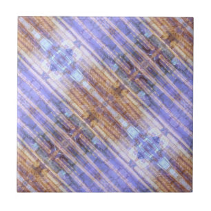 Pastel Purple Lavender Gold Abstract Art Pattern Tile