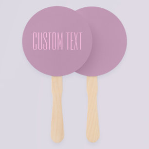 Pastel Purple & Light Pink Modern Editable Text Hand Fan
