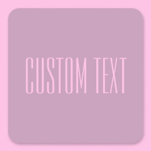 Pastel Purple & Light Pink   Modern Editable Text Square Sticker