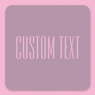 Pastel Purple & Light Pink   Modern Editable Text Square Sticker