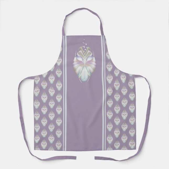 Pastel Purple Oracle Owl Apron (Front)