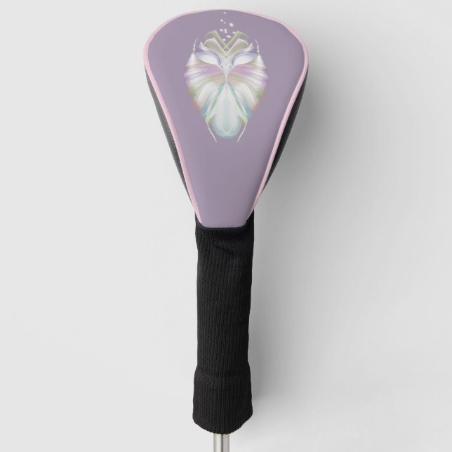 Pastel Purple Oracle Owl Golf Head Cover (Front)