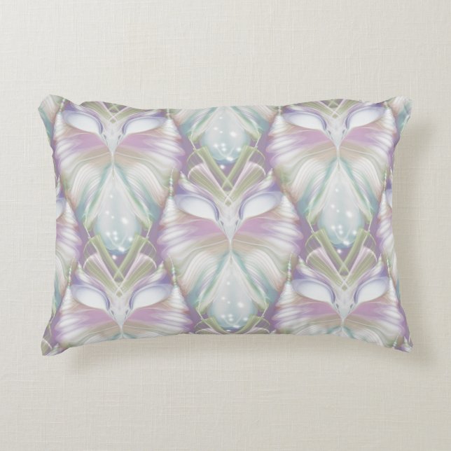 Pastel Purple Oracle Owl Pattern Decorative Cushion (Front)