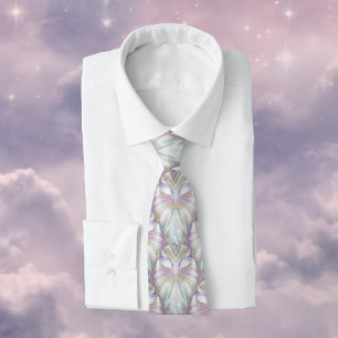Pastel Purple Oracle Owl Pattern Tie