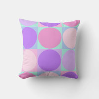 Pastel Purple Pink Aqua Geometric Circle Shape Art