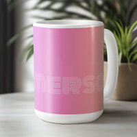 Pastel Purple Pink Coral Ombre - huge monogram