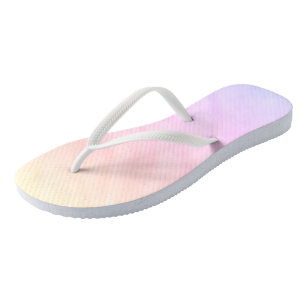 Pastel Purple Pink Yellow Watercolors Jandals