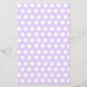 Pastel Purple Polka Dots Stationery