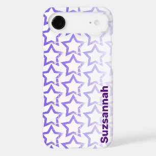 Pastel Purple Rustic Star Pattern Personalised
