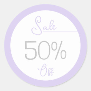 Pastel purple store promotion sale sticker