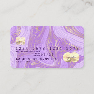 pastel purple violet lavender marble Credit Card