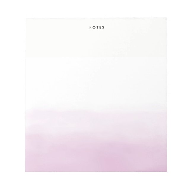 Pastel Purple Watercolor Ombre Chic Personalised Notepad (Front)